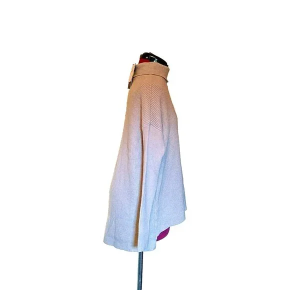 Devotion By Cyrus Sweater Putty Grey Women Turtleneck High Low Hem Size … - Picture 5 of 6